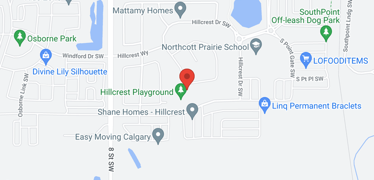 map of 151 HILLCREST  Heights SW